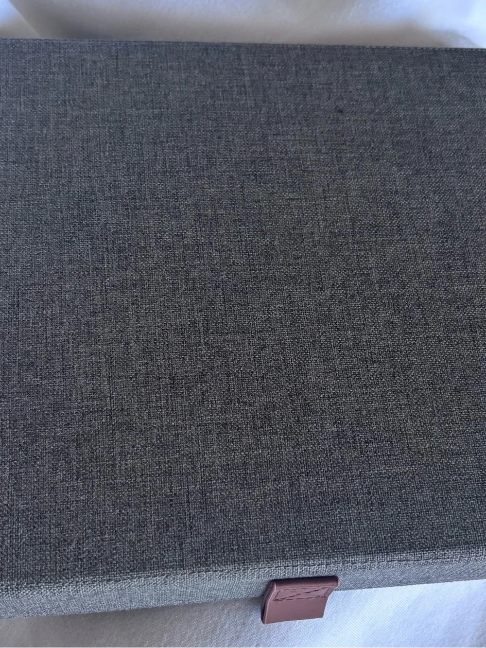 Grey Fabric Jewelry or sunglasses Organizer Box with Divided Compartments